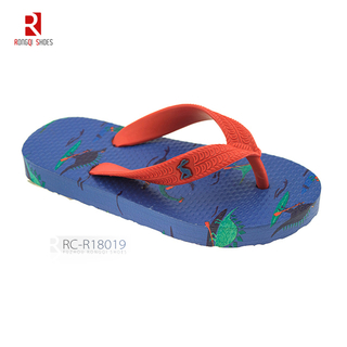 PE outsole with rubberupper boy's beach flip-flop