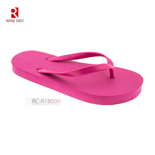 Pure color customer's logo wholesale unisex flip-flops slippers