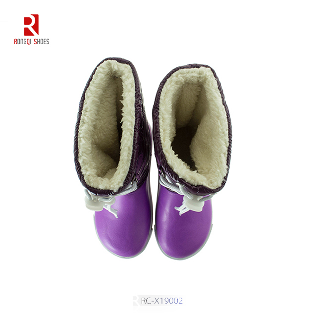 Children Rubber Rain Boots Fashion Lace Waterproof Customized Kids Rubber Rain Shoes