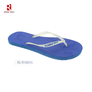 Cheap wholesale solid color unisex customized beach PE flip flops